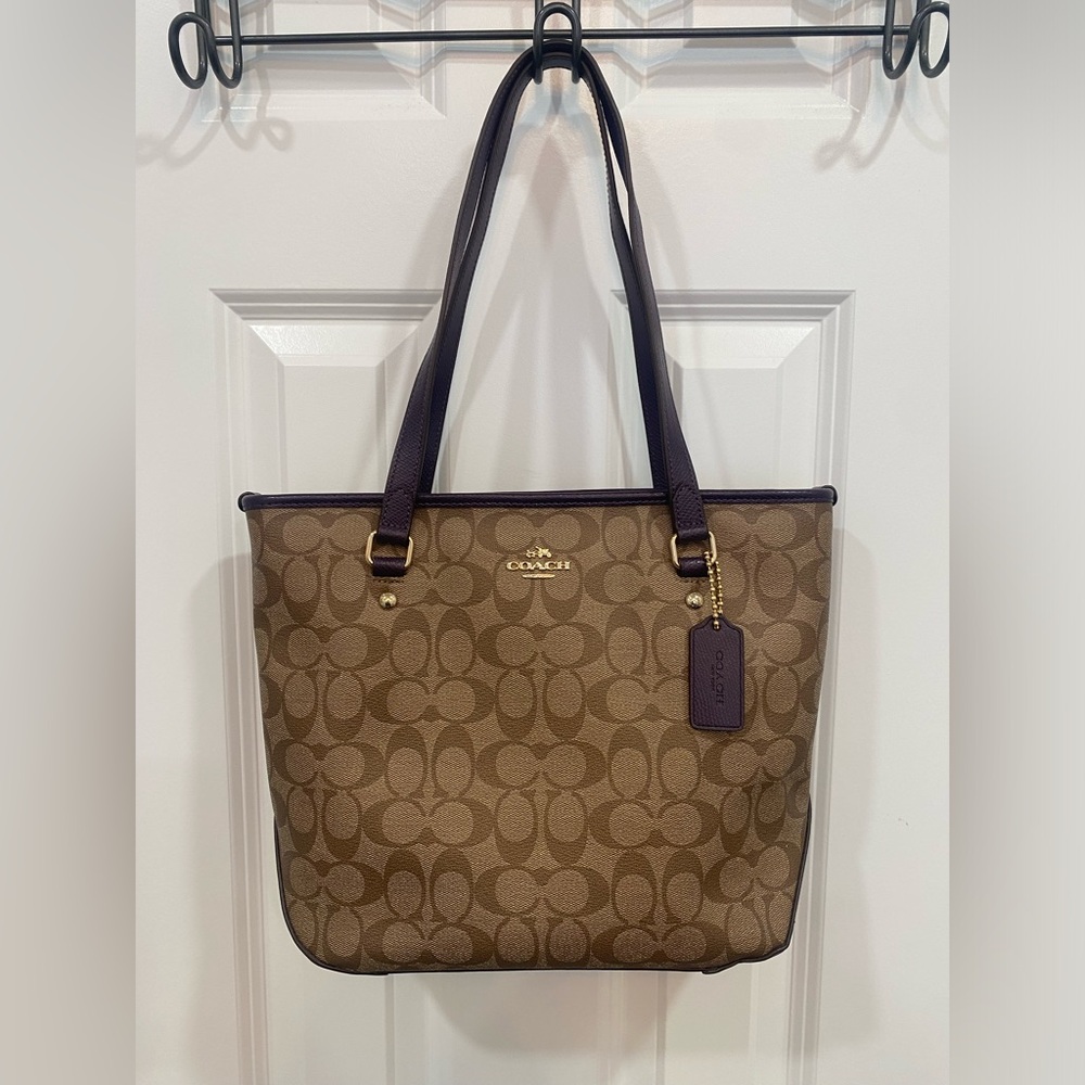 Coach Brown Monogram Tote Bag